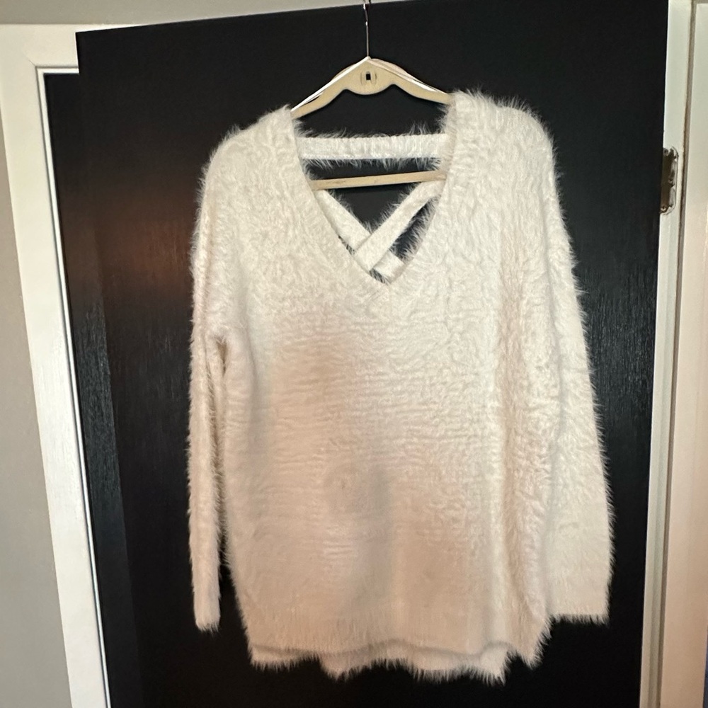 White Eyelash Jessica Simpson Sweater